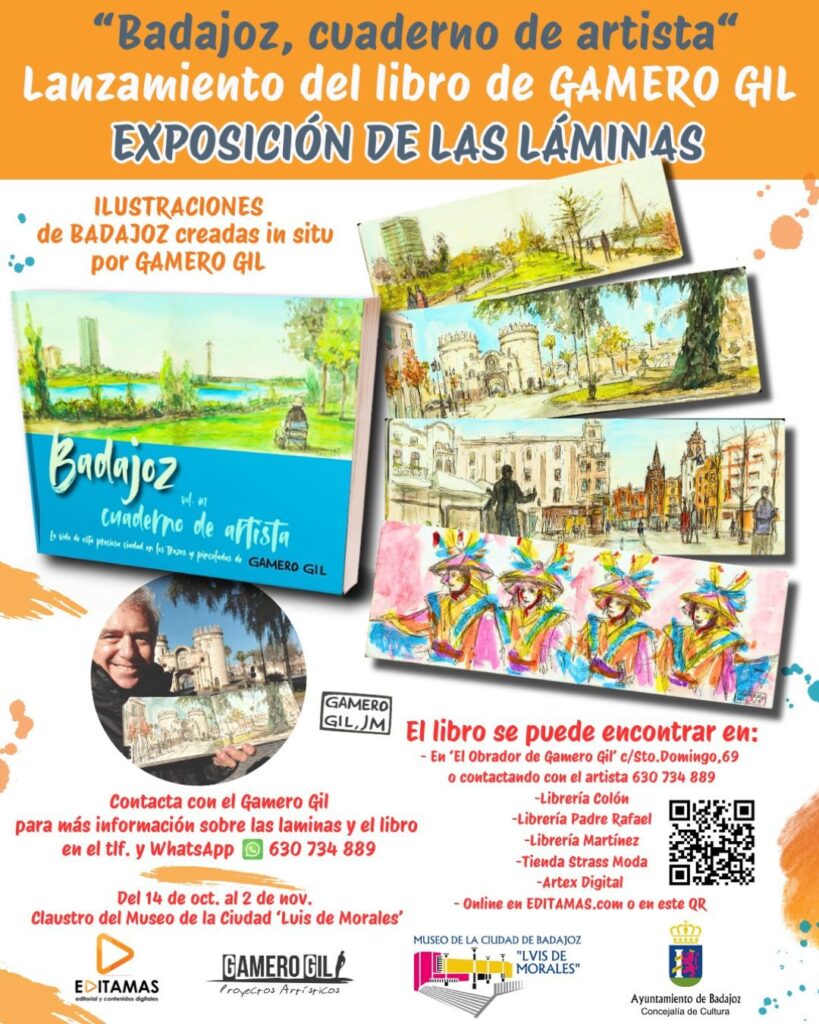 Badajoz cuaderno de artista Gamero Gil captura la esencia de la ciudad en acuarelas urbanas Post de Instagram 45