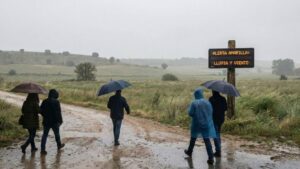 Alerta amarilla por lluvia y viento en Badajoz cómo afectará el día