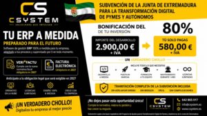 La Junta de Extremadura subvenciona el 80% de un ERP a medida para pymes y autónomos de Badajoz en 2026