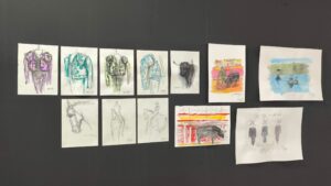 Los Urban Sketchers de Badajoz dibujan el galope: una jornada entre caballos y acuarelas en ECUEXTRE