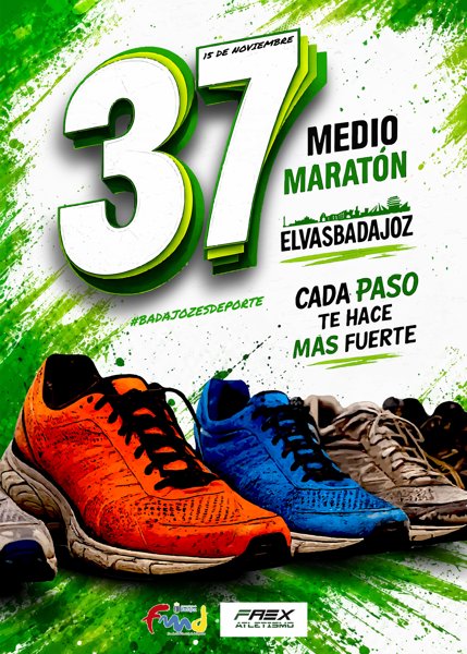 Medio Maratón Elvas-Badajoz 2026: fecha, inscripción y preparación básica 2 261115 37o medio maraton elvas badajoz cartel